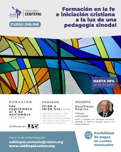 Formación en la fe e iniciación cristiana a la luz de una pedagogía sinodal